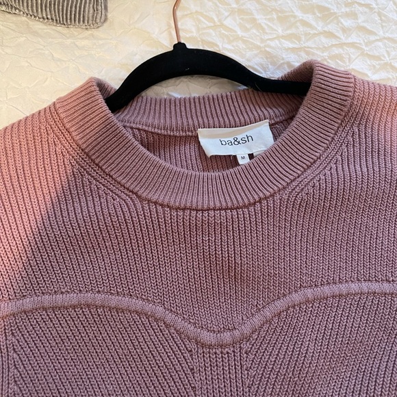 Ba&sh Lace Detailed Knit Sweater - Medium - Rose - Picture 3 of 5
